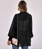 Cardigan Fashion Jacquard Chiffon Top