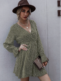 new waist slimming temperament retro chiffon dress