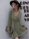 new waist slimming temperament retro chiffon dress