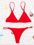 Cami Plunge String Bikini Set