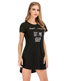 Trendy Letter Ripped Casual Tee Dress