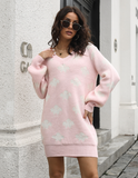 New Cloud Knitted Lantern Sleeve Dress