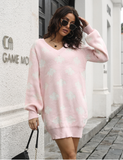 New Cloud Knitted Lantern Sleeve Dress
