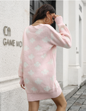 New Cloud Knitted Lantern Sleeve Dress