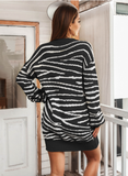 Lantern Sleeve Knitted Dress