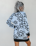 fashion flower knitted dress