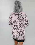 fashion flower knitted dress
