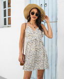fashion suspender floral dress