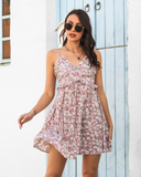 fashion suspender floral dress