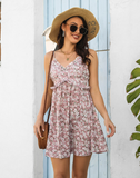 fashion suspender floral dress