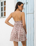 fashion suspender floral dress