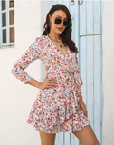 fashion flounced floral dress