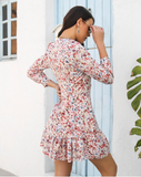 fashion flounced floral dress