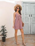 suspender plaid dress
