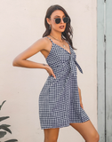 suspender plaid dress