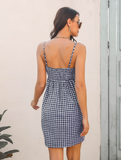 suspender plaid dress