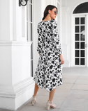 fashion floral irregular long skirt