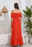 backless one-shoulder long dress