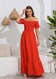 backless one-shoulder long dress
