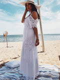 Women Fitshinling Bohemian Lace Patchwork Maxi Dresses