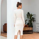 Fashion Women's Sexy Turtleneck Bodycon Solid Slim Dress