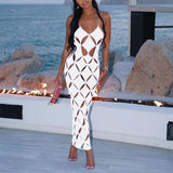 Summer Sexy Beach Party Club Sleeveless Backless Elegant Maxi Dresses
