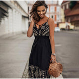 Button High Waist Beach Party Long Elegant Print Lace Up Shirt Dres