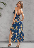 Sexy Fashion Elegant Casual Backless Slip Printing Sleeveless with Slit Party Clothing