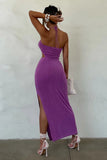 Women Summer Sexy Sleeveless Halter Backless Hollow Out Dress