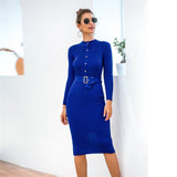Fashion Women's Sexy Turtleneck Bodycon Solid Slim Dress