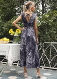 Summer Chiffon Women Elegant Long Dress Ladies Fashion Print Boho Beach Midi Dresses