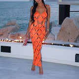 Summer Sexy Beach Party Club Sleeveless Backless Elegant Maxi Dresses