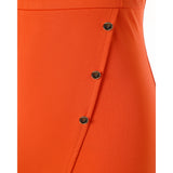 Summer Women Sleeveless Buttoned Asymmetrical Dress