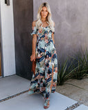 Women Summer Sexy Split Vacation Beach Boho Floral Dresses