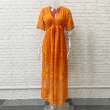 Summer Embroidery Lace Hollow Out Maxi Dress