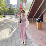 Women Satin Slip Casual Maxi Dress