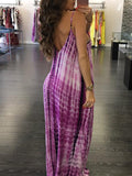 Deep V Neck Backless Beach Maxi Dress
