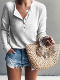 Classic Solid Color Long Sleeves Blouses&shirt Tops