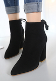 Cheap Ankle Boots Bandage Thick High-heeled Shoes For Ladies Martin Boots 