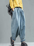 Trendy Wide-leg Jean Harem Pants