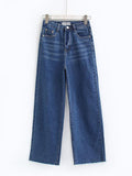 Sweet Waist Wide Legs Jeans Pants Bottoms