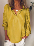 Fabulous Strip Long Sleeve Bating T-shirts Tops