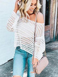Long Sleeve Hollow Blouses&Shirts Tops