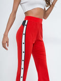 Popular Patchwork Flared High Waist Trousers