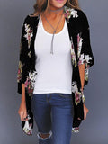 Long Sleeves Floral Printed Cover-up Outwear