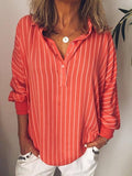 Fabulous Strip Long Sleeve Bating T-shirts Tops
