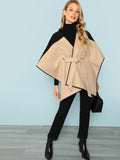 Fabulous Belted Woolen Batwing Outwear