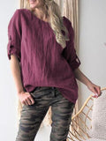 Stunning Sleeves Solid Color Blouses&shirts Tops