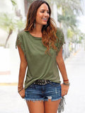 Princess Round Neck Tassels Cotton T-Shirt 8 Colors