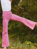 Princess Rose Printed Bell-bottoms Casual Pants